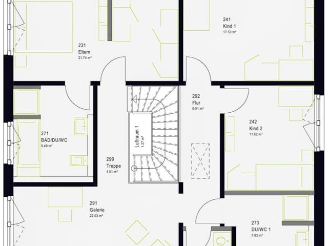 Fertighaus LifeStyle 20.02 W von massa haus Ausbauhaus ab 194999€, Stadtvilla Innenansicht 6