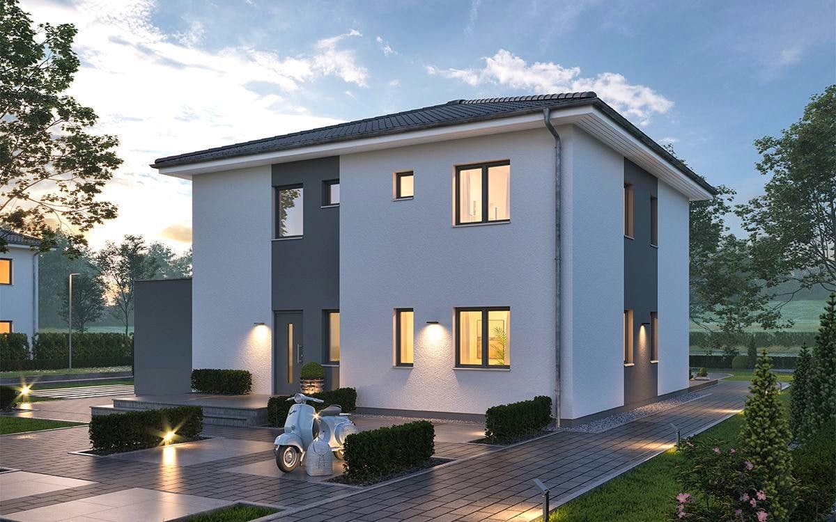 Fertighaus LifeStyle 20.02 W von massa haus Ausbauhaus ab 194999€, Stadtvilla Innenansicht 1