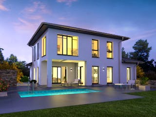 Fertighaus Musterhaus Arnsberg von OKAL Haus Schlüsselfertig ab 569900€,  Außenansicht 1