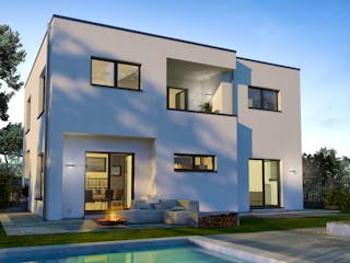 Fertighaus Musterhaus Bamberg von OKAL Haus Schlüsselfertig ab 464900€,  Außenansicht 1