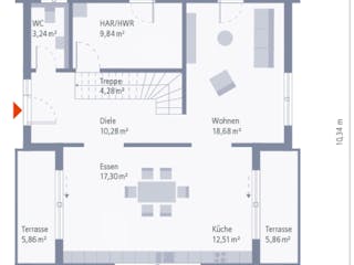 Fertighaus Musterhaus Dresden von OKAL Haus Schlüsselfertig ab 490500€, Innenansicht 8