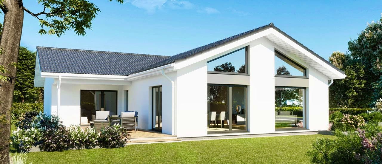Fertighaus Perfect 132 von Danwood Schlüsselfertig ab 287700€, Bungalow Außenansicht 1