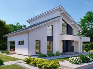 Fertighaus Point 169.1 von Danwood Schlüsselfertig ab 379100€, Pultdachhaus Innenansicht 2