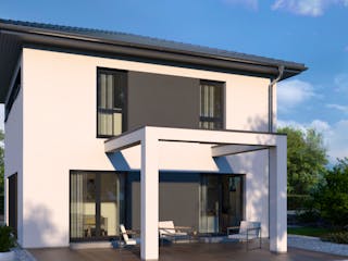 Fertighaus Stadtvilla 14 Walmdach von OKAL Haus Schlüsselfertig ab 404900€, Stadtvilla Außenansicht 1