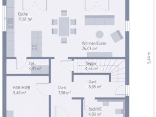 Fertighaus Stadtvilla 14 Walmdach von OKAL Haus Schlüsselfertig ab 404900€, Stadtvilla Innenansicht 7