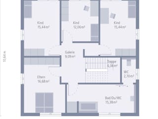 Fertighaus Stadtvilla 21 Satteldach von OKAL Haus Schlüsselfertig ab 478900€, Stadtvilla Innenansicht 2
