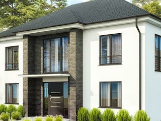 Massivhaus Stadtvilla Gennadi von GfG-Architektenhäuser, Außenansicht 1