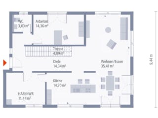 Fertighaus Staffel 13 von OKAL Haus Schlüsselfertig ab 530900€,  Innenansicht 8