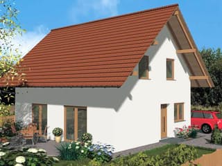 Massivhaus Inizio von Wagener Systemhausbau Schlüsselfertig ab 229000€, Satteldach-Klassiker Außenansicht 1
