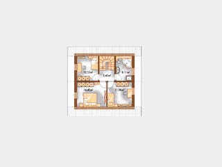Massivhaus Inizio von Wagener Systemhausbau Schlüsselfertig ab 229000€, Satteldach-Klassiker Grundriss 1
