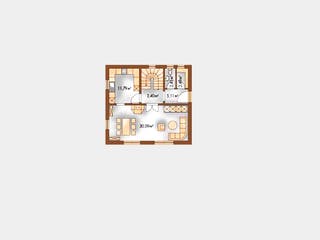 Massivhaus Inizio von Wagener Systemhausbau Schlüsselfertig ab 229000€, Satteldach-Klassiker Grundriss 2