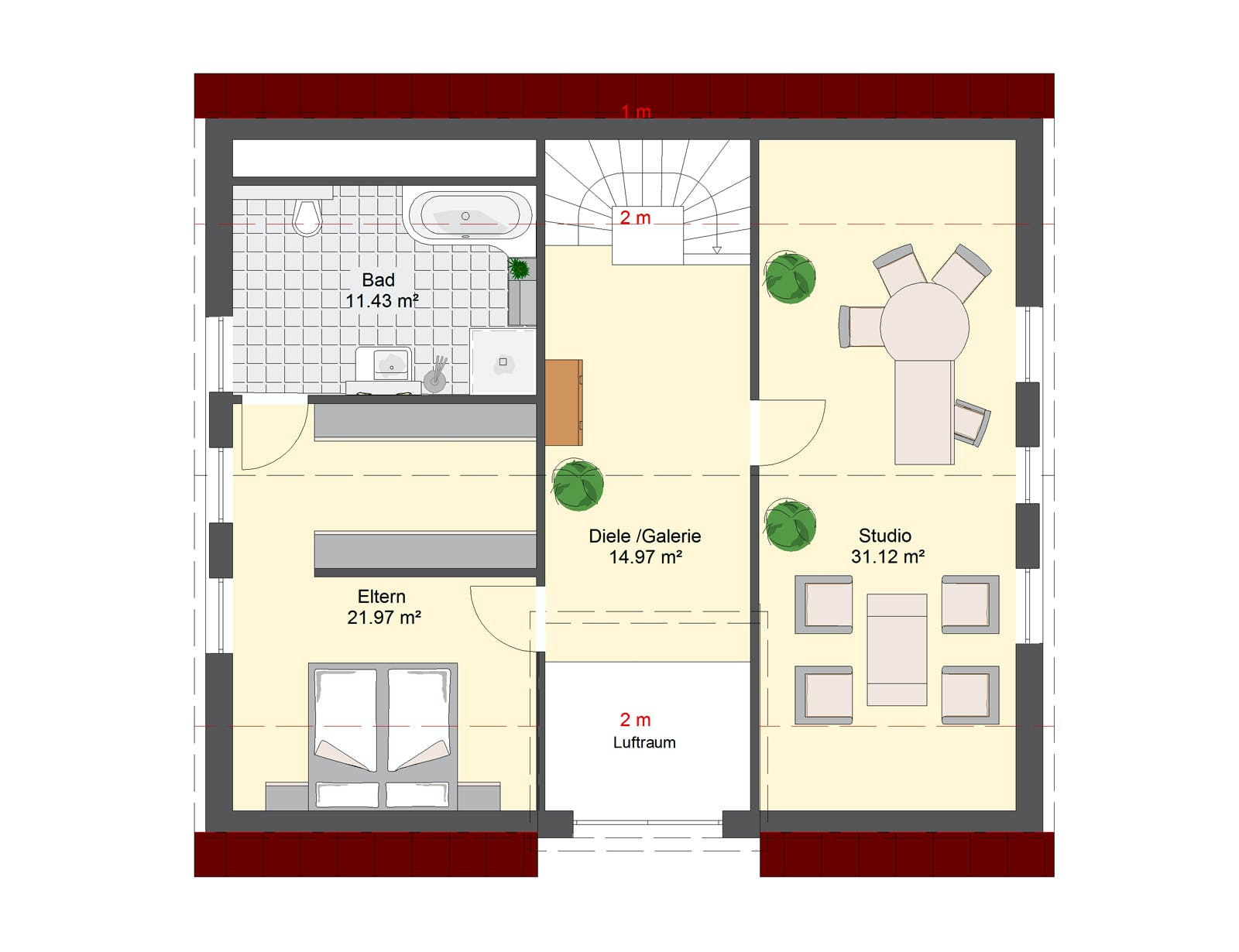 Massivhaus Klassik 110 von invivo haus Schlüsselfertig ab 460457€, Satteldach-Klassiker Grundriss 2