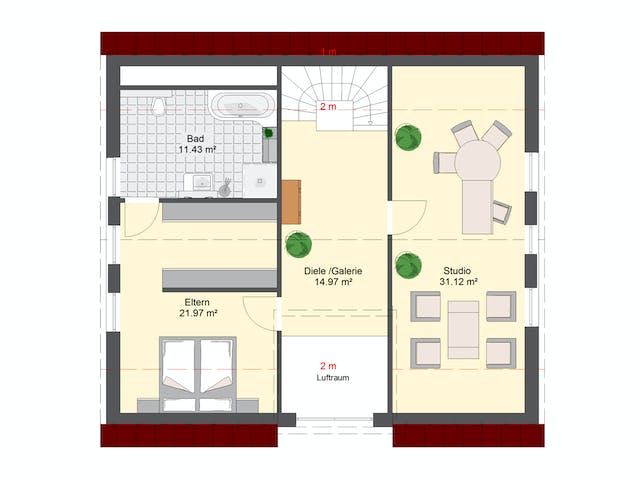 Massivhaus Klassik 110 von invivo haus Schlüsselfertig ab 460457€, Satteldach-Klassiker Grundriss 2