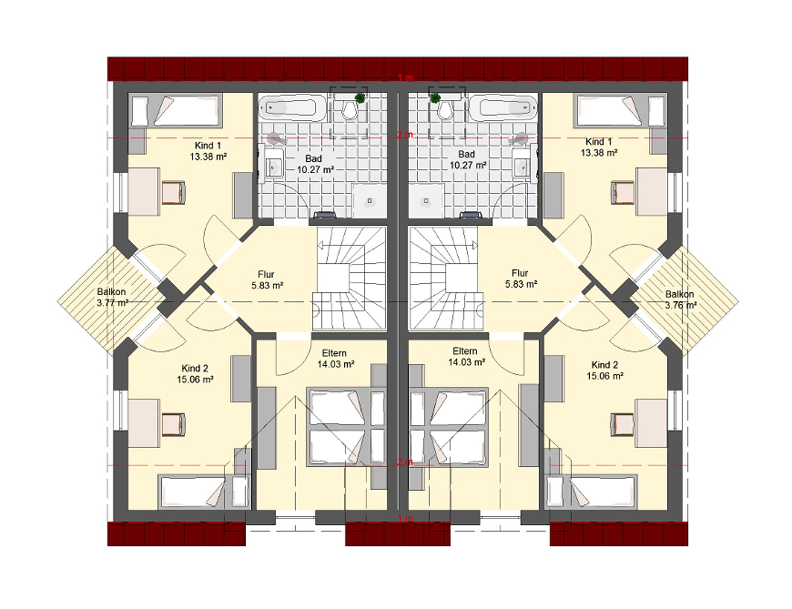 Massivhaus Klassik 75 von invivo haus Schlüsselfertig ab 399090€, Satteldach-Klassiker Grundriss 2