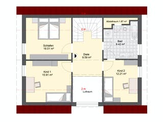 Massivhaus Klassik 93 von invivo haus Schlüsselfertig ab 417533€, Satteldach-Klassiker Grundriss 2