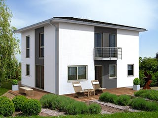 Massivhaus Villa 76 von invivo haus Schlüsselfertig ab 382820€, Stadtvilla Außenansicht 1