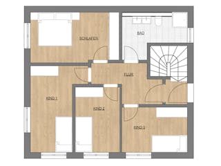 Massivhaus Einfamilienhaus 2 von ISAR-Haus, Satteldach-Klassiker Grundriss 2