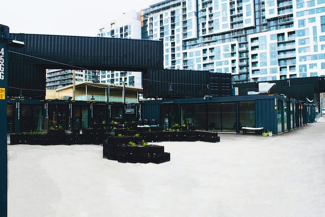 Büro-Container in Schwarz