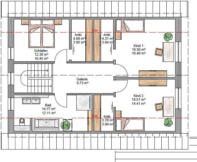 Fertighaus Junge Familie 174 von Suckfüll Energiesparhaus Schlüsselfertig ab 396750€, Satteldach-Klassiker Grundriss 2