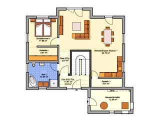 Fertighaus Junto 193 von Fingerhut Haus Schlüsselfertig ab 612957€, Satteldach-Klassiker Grundriss 1