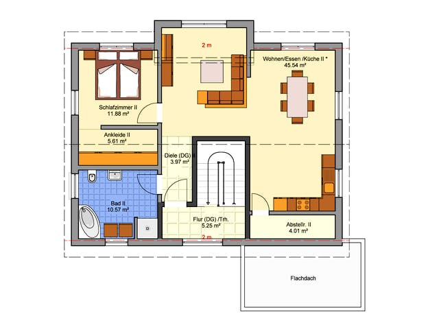 Fertighaus Junto 193 von Fingerhut Haus Schlüsselfertig ab 605654€, Satteldach-Klassiker Grundriss 2