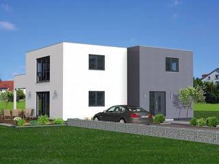 Fertighaus Junto 222 von Fingerhut Haus Schlüsselfertig ab 635208€, Cubushaus Außenansicht 1