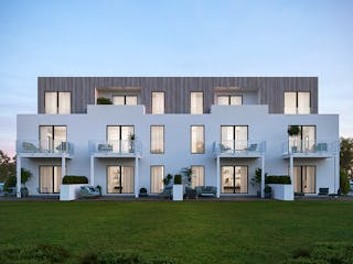 Fertighaus Mehrfamilienhaus More 10.1 von KAMPA - Mehrfamilienhäuser Schlüsselfertig ab 2659819€, Cubushaus Außenansicht 1