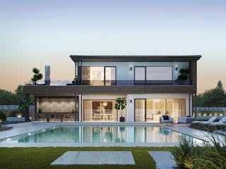 Fertighaus Concept 4 von KAMPA Schlüsselfertig ab 734939€, Stadtvilla Außenansicht 1