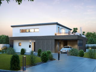 Fertighaus Concept 4 von KAMPA Schlüsselfertig ab 734939€, Stadtvilla Außenansicht 2