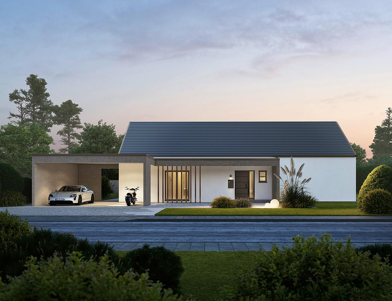 Fertighaus Concept 6 von KAMPA Schlüsselfertig ab 515919€, Bungalow Außenansicht 2