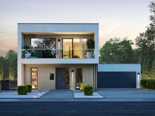 Fertighaus Concept 7 von KAMPA Schlüsselfertig ab 707900€, Cubushaus Außenansicht 2