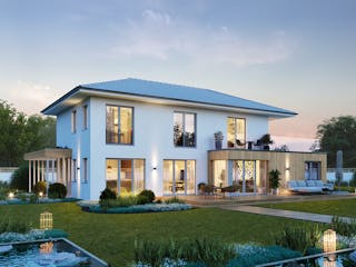 Fertighaus Signature S257 von KAMPA Schlüsselfertig ab 784427€, Stadtvilla Außenansicht 1