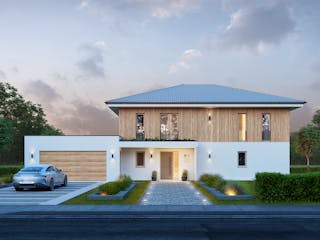 Fertighaus Signature S299 von KAMPA Schlüsselfertig ab 893671€, Stadtvilla Außenansicht 2