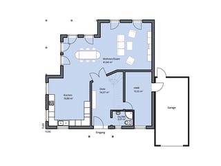 Massivhaus Böcker von KBS Bau, Stadtvilla Grundriss 1