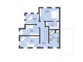 Massivhaus Böcker von KBS Bau, Stadtvilla Grundriss 2