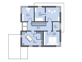 Massivhaus Freiberger von KBS Bau, Stadtvilla Grundriss 2