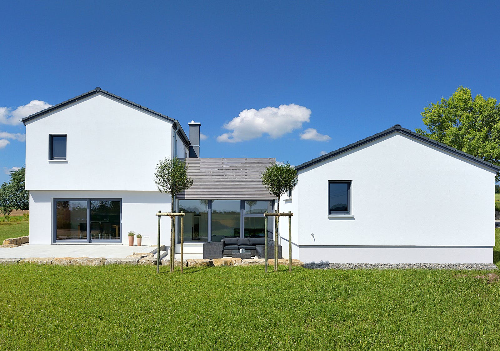 Fertighaus Haus Landhege von Keitel-Haus Schlüsselfertig ab 600742€, Satteldach-Klassiker Außenansicht 2