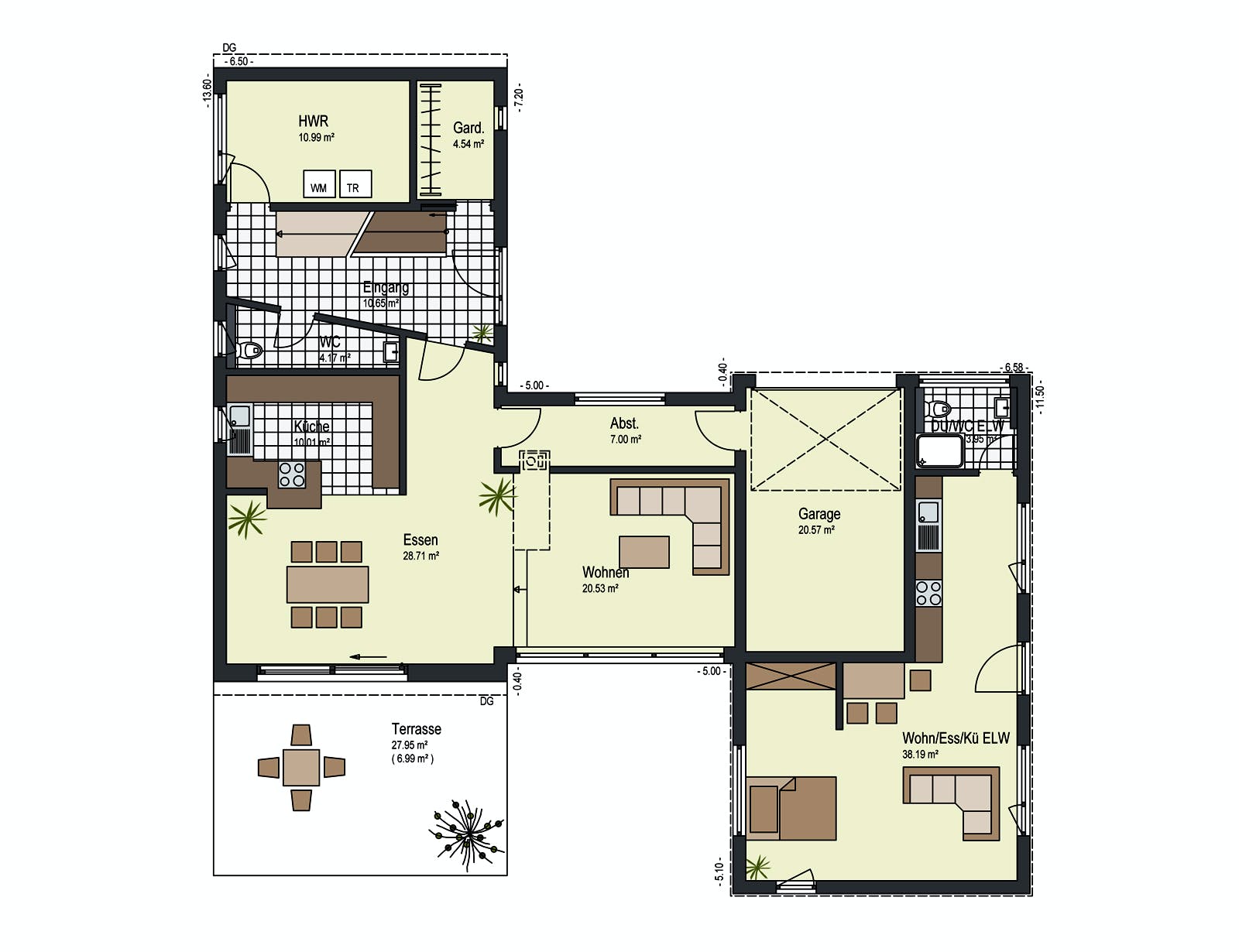Fertighaus Haus Landhege von Keitel-Haus Schlüsselfertig ab 600742€, Satteldach-Klassiker Grundriss 1