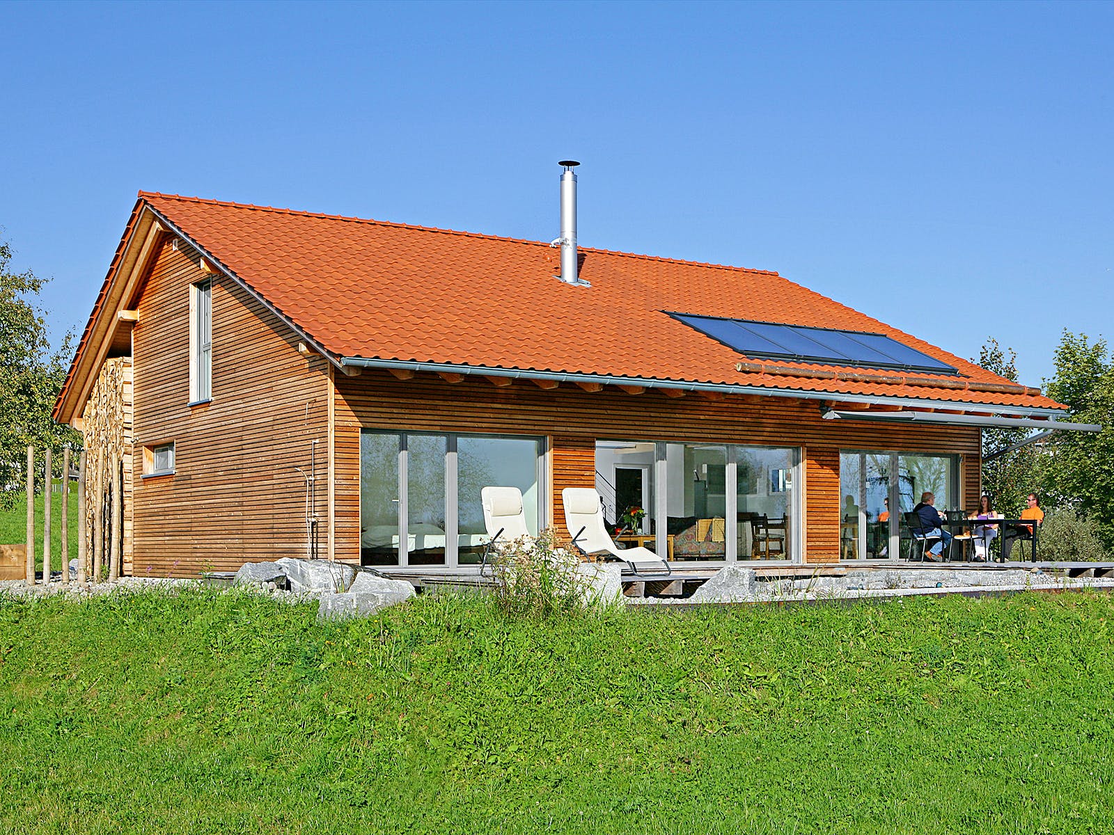 Fertighaus Haus Lengwil von Keitel-Haus Schlüsselfertig ab 394078€, Satteldach-Klassiker Außenansicht 1