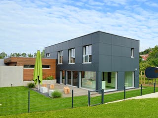 Fertighaus Haus Märzwiesen von Keitel-Haus Schlüsselfertig ab 481300€, Cubushaus Außenansicht 1