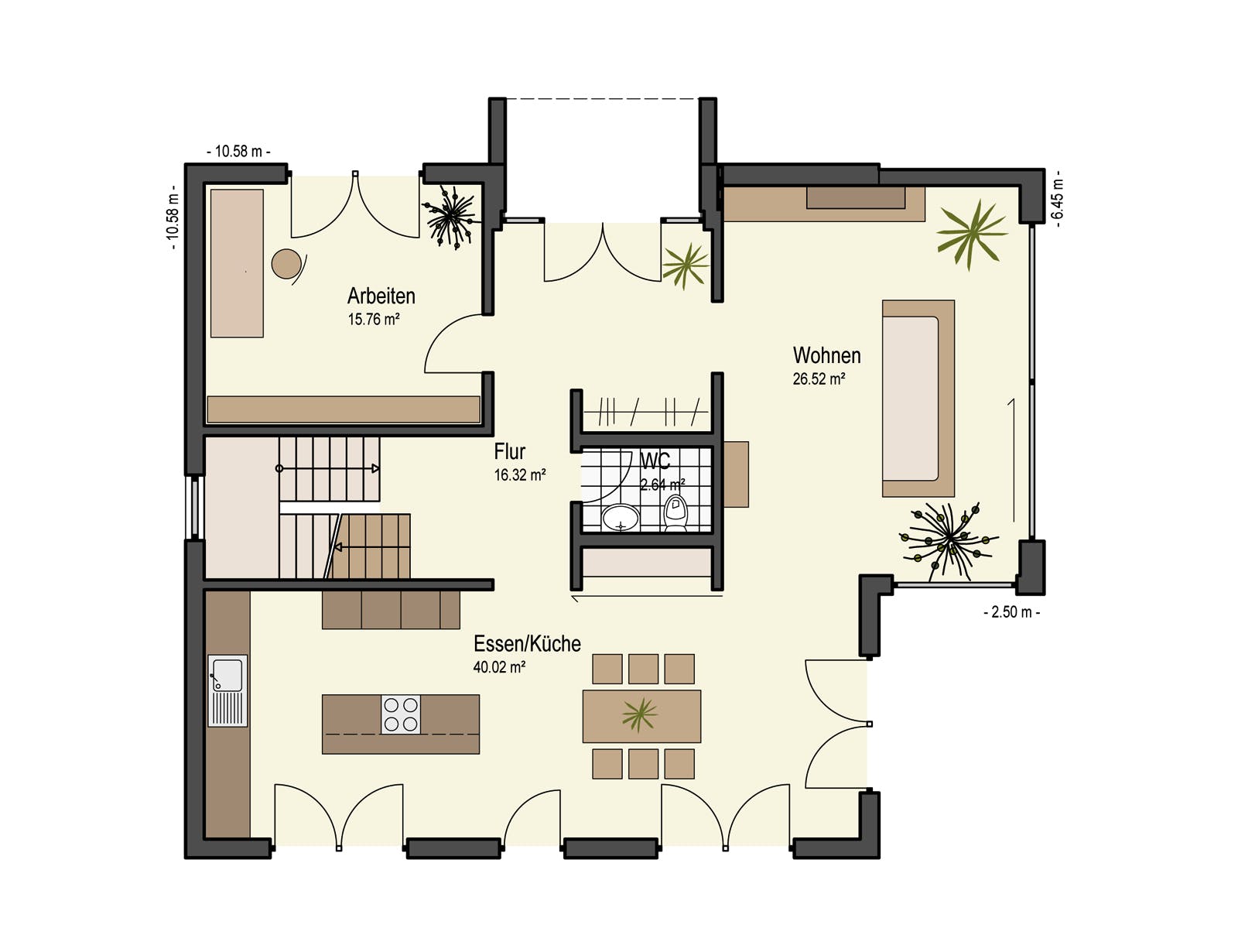 Fertighaus Stadthaus Mannheim von Keitel-Haus Schlüsselfertig ab 477471€, Stadtvilla Grundriss 1