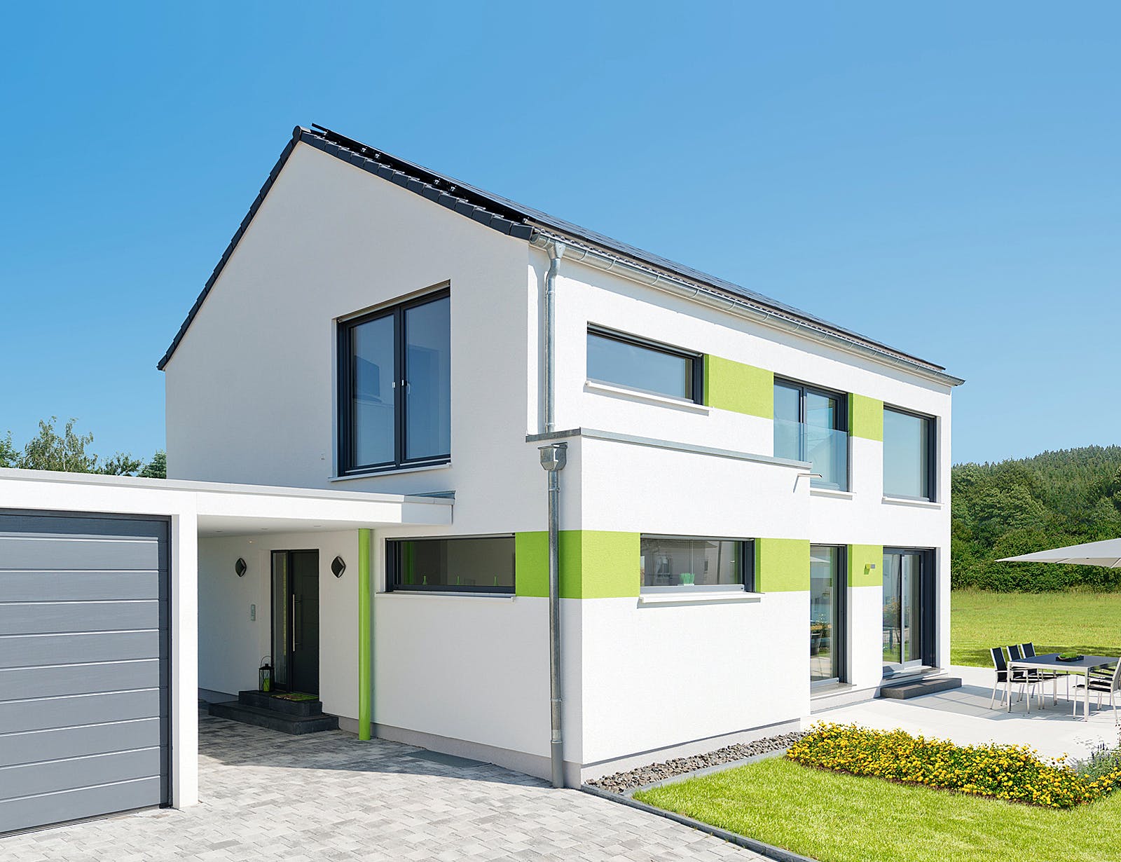 Fertighaus Haus Remstal von Keitel-Haus Schlüsselfertig ab 387673€, Satteldach-Klassiker Außenansicht 2