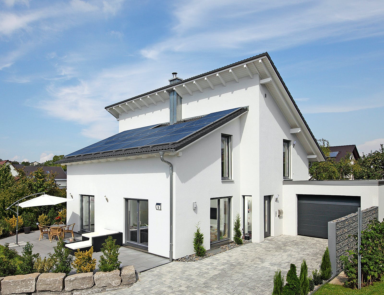 Fertighaus Haus Stromberg von Keitel-Haus Schlüsselfertig ab 378282€, Pultdachhaus Außenansicht 1