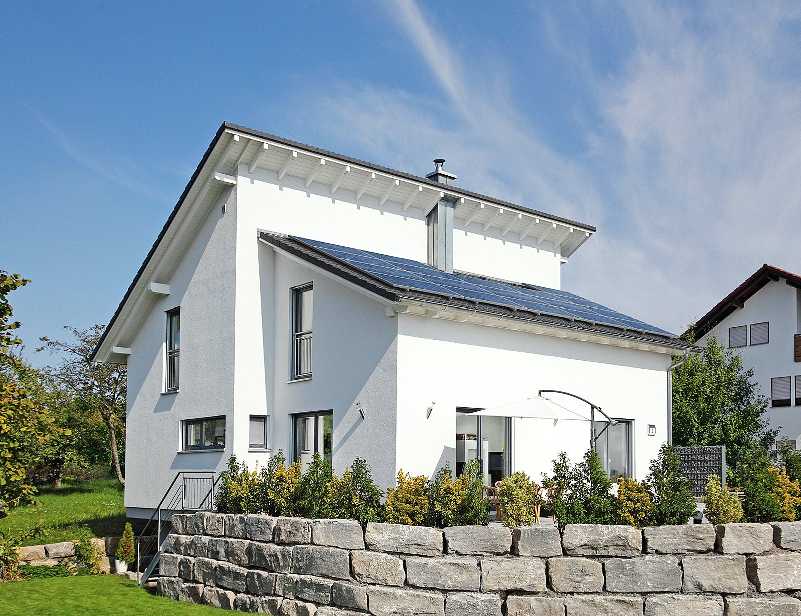 Fertighaus Haus Stromberg von Keitel-Haus Schlüsselfertig ab 378282€, Pultdachhaus Außenansicht 2