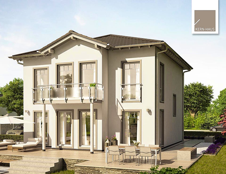 Massivhaus Stadtvilla Saphir von Kern-Haus Schlüsselfertig ab 425900€, Stadtvilla Außenansicht 2