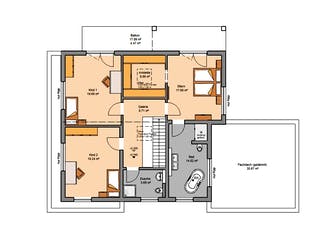 Massivhaus Bauhaus Anteo von Kern-Haus Schlüsselfertig ab 657900€, Cubushaus Grundriss 2