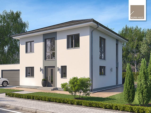 Massivhaus Stadtvilla Certo von Kern-Haus Schlüsselfertig ab 437900€, Stadtvilla Außenansicht 1