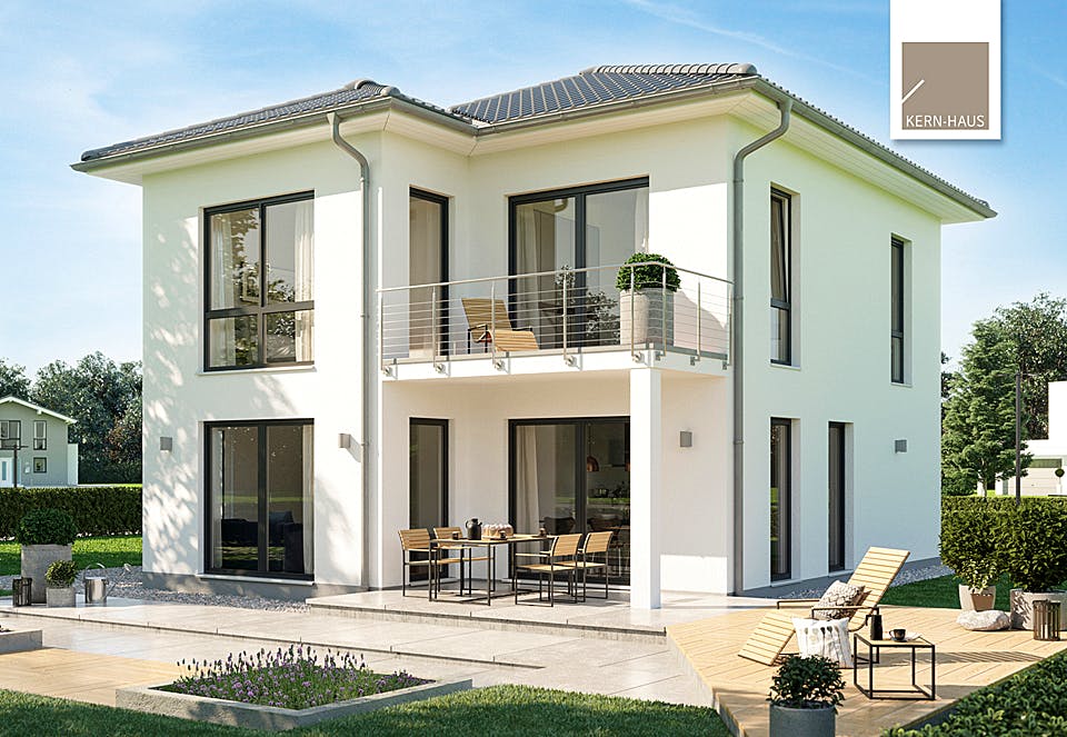 Massivhaus Stadtvilla Fino von Kern-Haus Schlüsselfertig ab 363900€, Stadtvilla Außenansicht 1