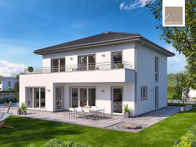 Massivhaus Stadtvilla Gredo von Kern-Haus Schlüsselfertig ab 542900€, Stadtvilla Außenansicht 1