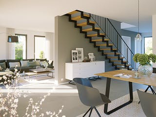 Fertighaus Familienhaus Melia von Kern-Haus Schlüsselfertig ab 352900€, Satteldach-Klassiker Innenansicht 1